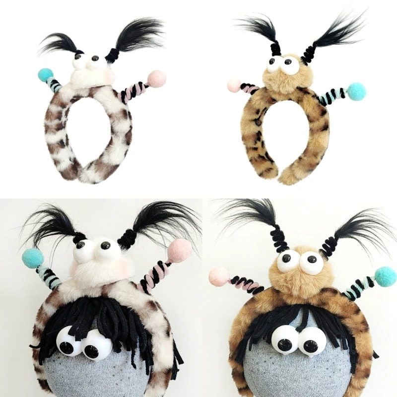 

Cartoon Funny Braids Hair Hoop Live Broadcast Halloween Party Headwear