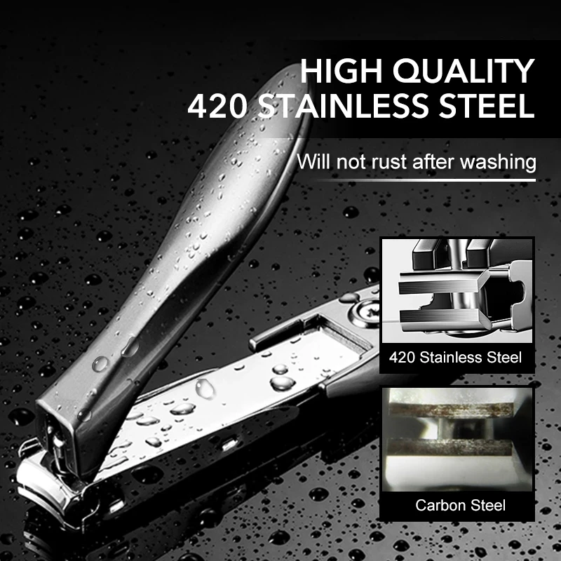 Stainless Steel Nail Clippers Sharp Curved Blades Finger Toenail Manicure Tool For Home Use 1 Pcs