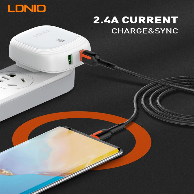 Câble USB Charge Rapide 1000Mm LDNIO LS601 - imychic