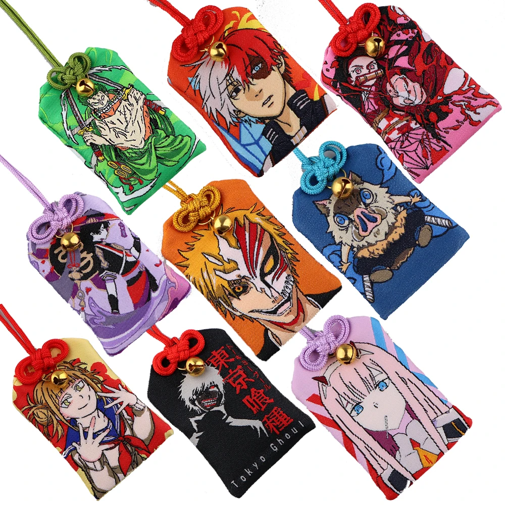 

Game Figure Omamori Anime Key Chain Women Key Ring Embroidery Ornament Pendant Cute Gift Novel Fashion Manga Accessory 1pc