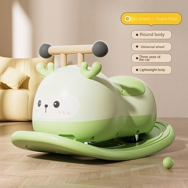 Macchina giocattolo a forma di arachide che si muove per bambini di età compresa tra 1 e 3 anni, macchina scorrevole, auto a dondolo 2 in 1, antiribaltamento, in vendita nel 2025._voghion.com
