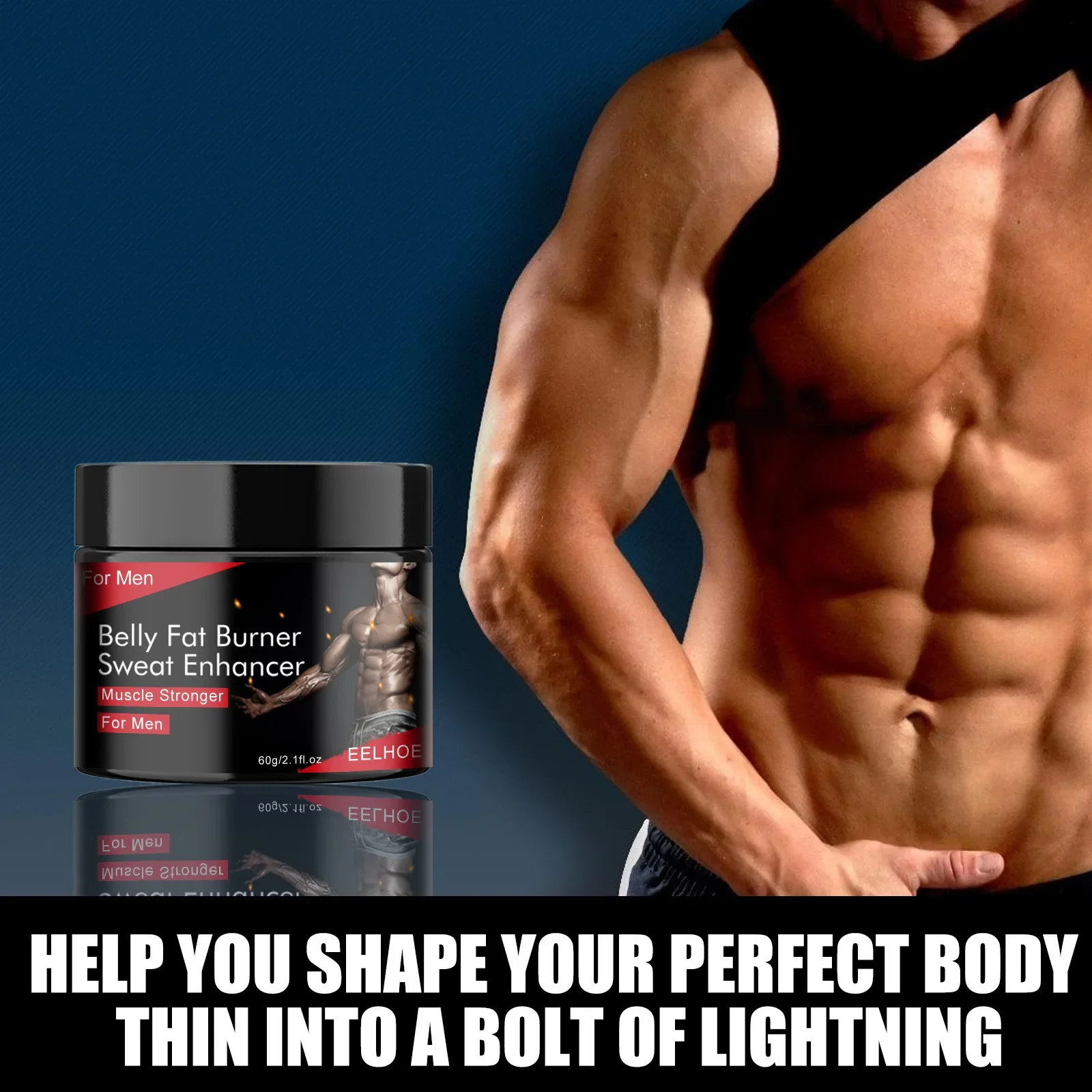 Abdominal Trainer 1pc Eelhoe Abdominal Cream Men's and Women's Shaping Cream Exercise Strengthening Muscle Exercise Sweating Line Massage