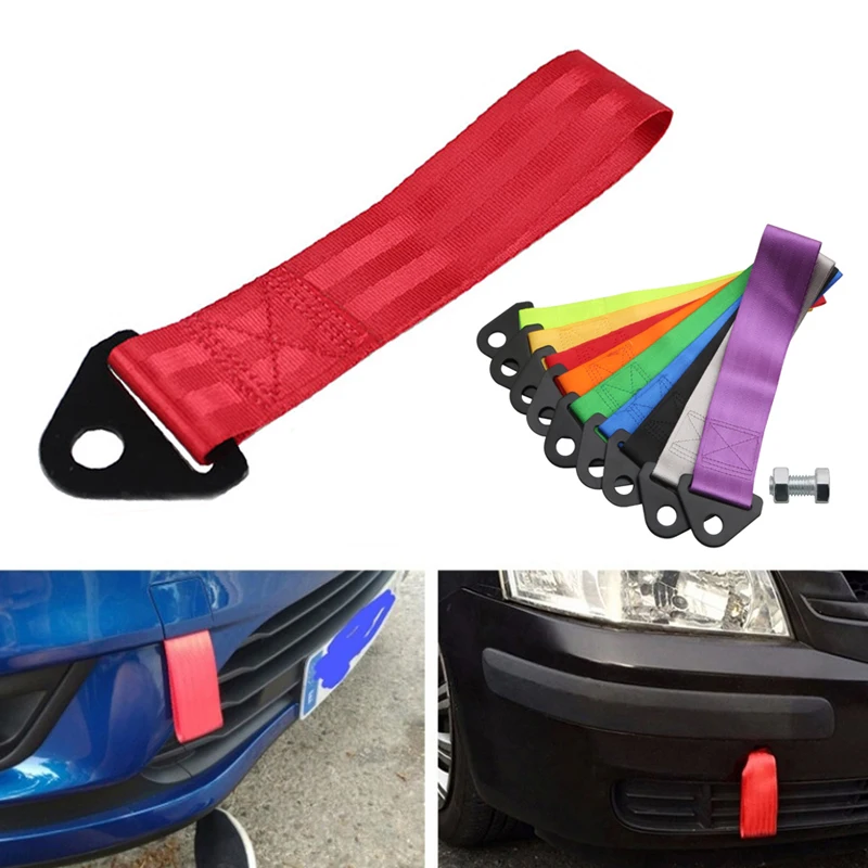 

Universal 28.5cm High-Strength Nylon Tow Strap Car Racing Tow Ropes Auto Trailer Ropes Bumper Towing Strap Car Accessories