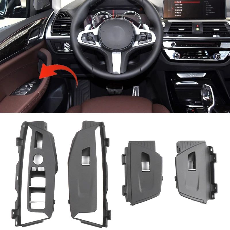 

Car Window Switch Lift Button Frame Cover Trim Door Panel Replacement Auto Accessories LHD RHD For BMW X3 X4 G08 G02 G01 18-21