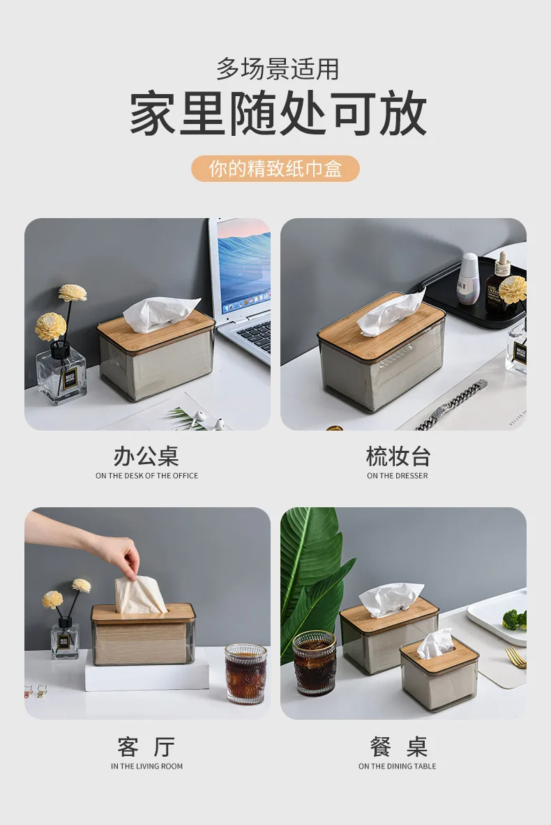  SDGH - Caja de pañuelos retro transparente para sala de estar,  comedor, caja de papel, caja de papel cuadrada creativa grande de plástico  (color : D, tamaño: 4.3 x 4.3 x