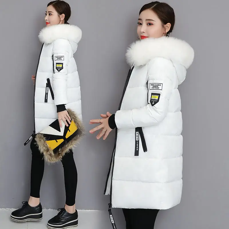 Quilted Parkas Woman Long Padded Jackets Cotton Zip-up Hoodie Coats for Women Youthful High Quality Elegant Loose Casual Great - 6