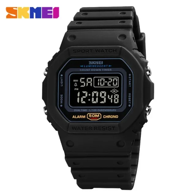 SKMEI 1628 Luxury Digital Men Watches Sports Waterproof Electronic Mens Wristwatches Military Back Light Clock 1988 Reloj Hombre 2