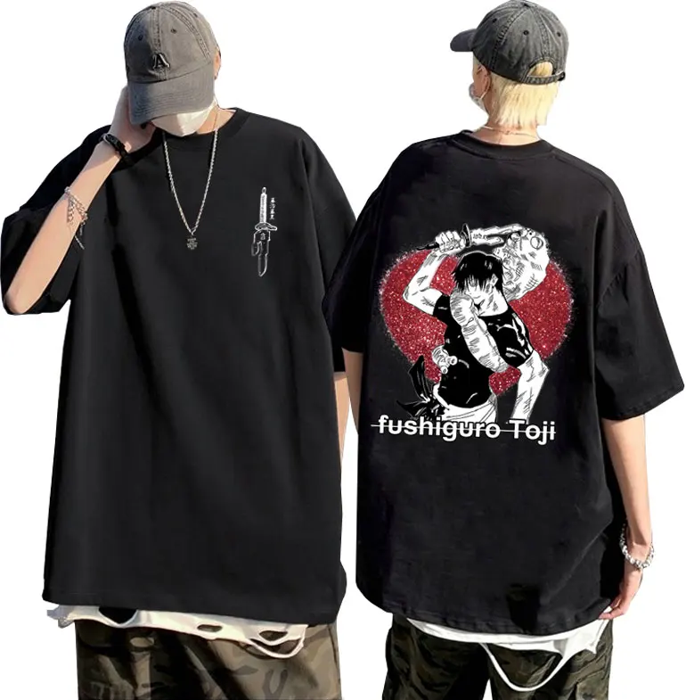 

Japanese Anime Jujutsu Kaisen Fushiguro Toji Graphic T-shirt Men Women's Manga Oversized T Shirts Unisex Casual Cotton Tshirt