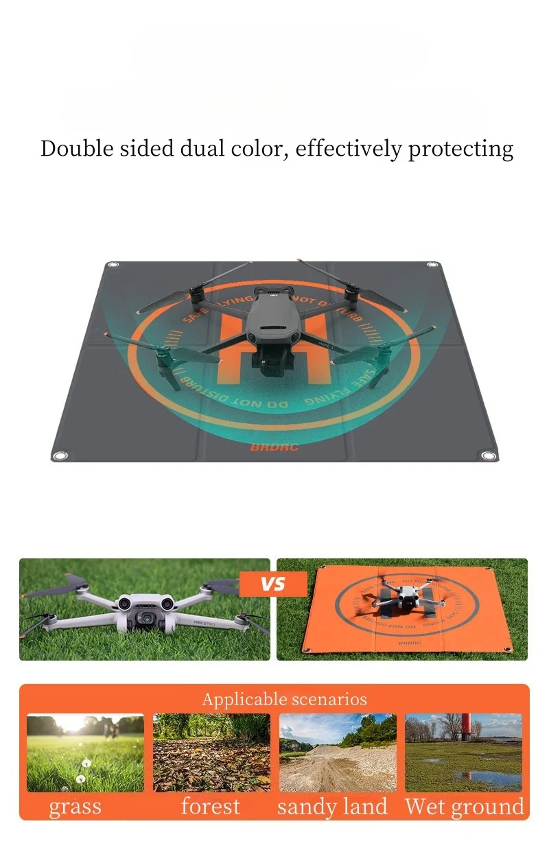 Tapis d'atterrissage pour drone 65cm PU souple - Protection stationnement DJI