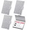 Qinsuee Bling Bling Small Business Card for Women 10-20 Sheets Capacity, Alloy Business Card Case, Pocket, Slim Business Card 1