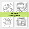 BAKE SHOP Coloring Book for Adults And Teens Featuring Cute Drawing Book Bold-easy Patterns Perfect Gift for Party and Birthday 4