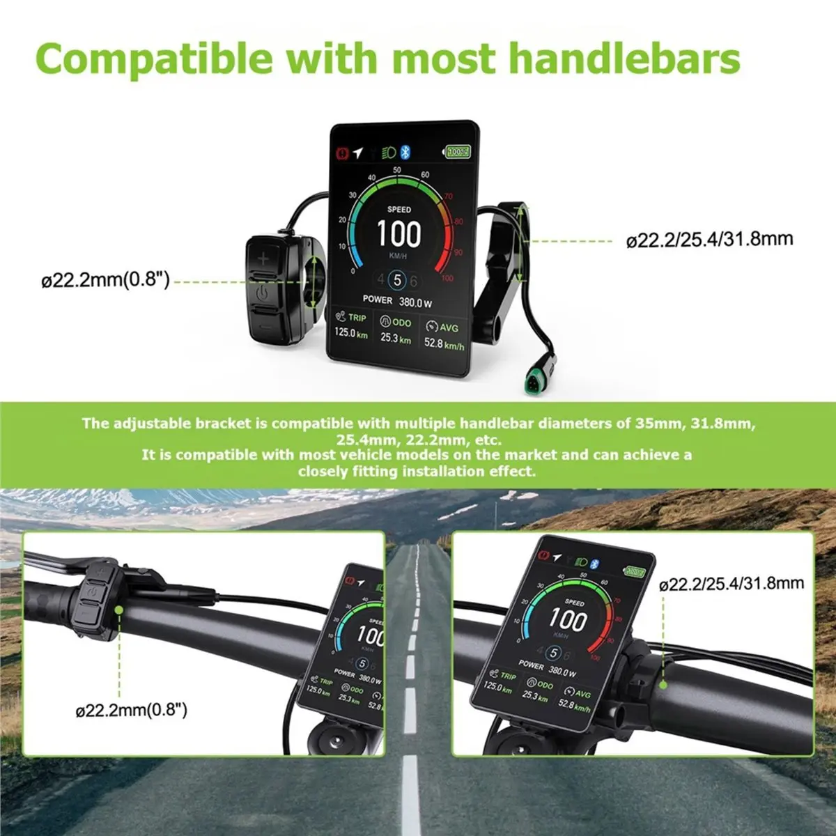 (CLOS) 전기 자전거 디스플레이 VD04 Bafang 모터용 블루투스 디스플레이 5핀 방수 EBike 패널 Ebike 부품 UART 프로토콜