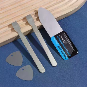 Kit di Smontaggio Professionale 5 in 1 in Acciaio Inossidabile per Riparazione di Telefoni, Tablet e Laptop, Strumenti per Schermi Curvi