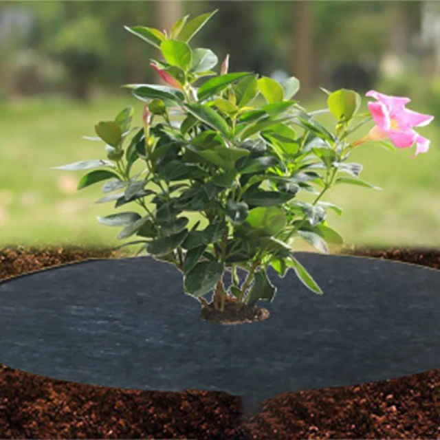 10 Darabos Gyomlálószövet -Burkolat, Amely Nem Szőtt A Fa Zöldségkert Átmérőjének Védelme Szőnyeg Ökológiai Kontroll Ruhával - Image 2