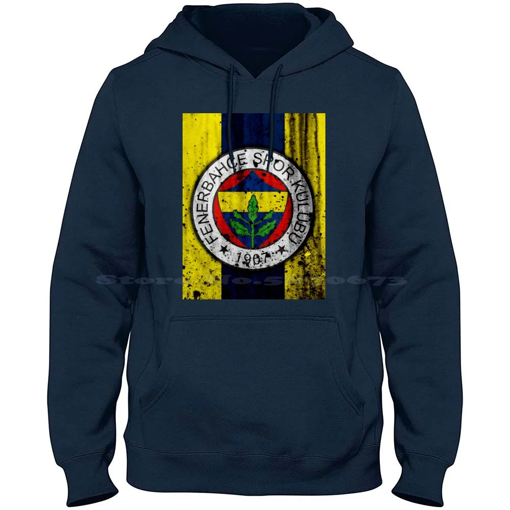 Fenerbahce Sk 100% Cotone Felpa Con Cappuccio Calcio Calcio Turchia Sülig Fenerbahce Sk Game Match Goal Champions Europa League