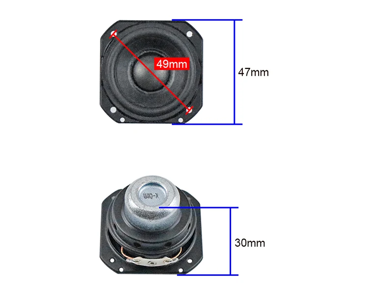 1.75 inch 47MM Neodymium full frequency speaker for intelligent Bluetooth-speaker unit repairs 4ohm 6W 2pcs