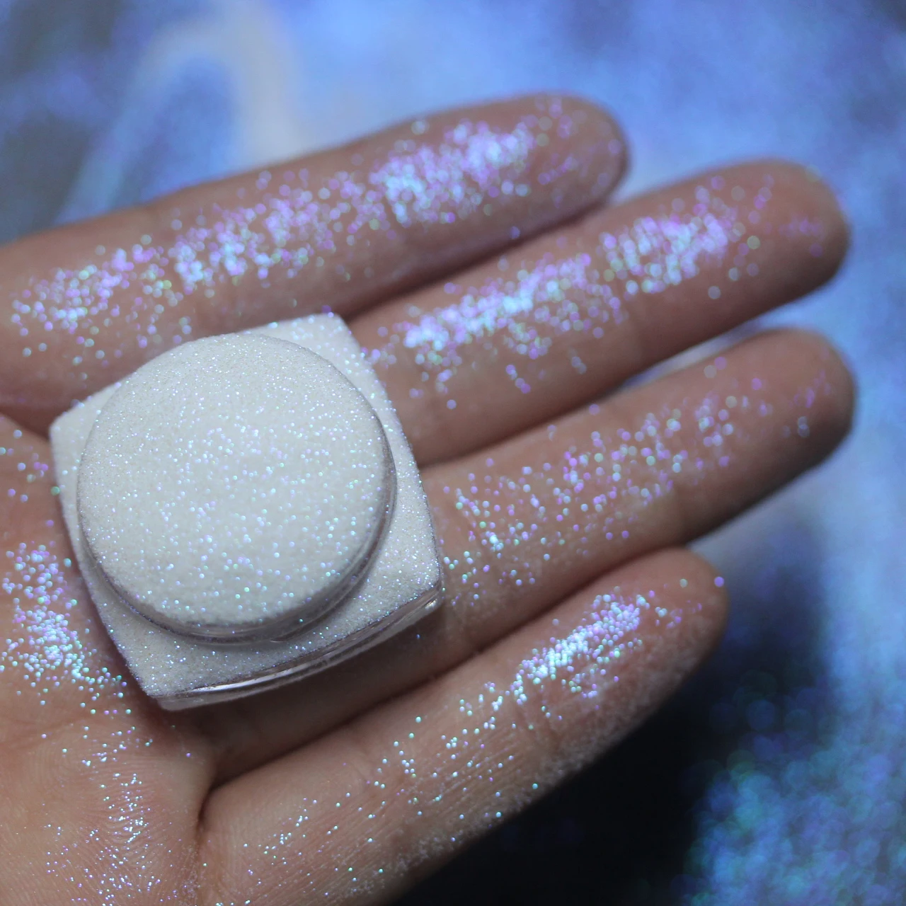 Ultra Fine Blue Purple Reflect White Glitter 0.1mm 0.2mm Colorful Shinning Cosmetic Safe Face Slime Crafts Nail Art Decoration nail glitter nail decoration