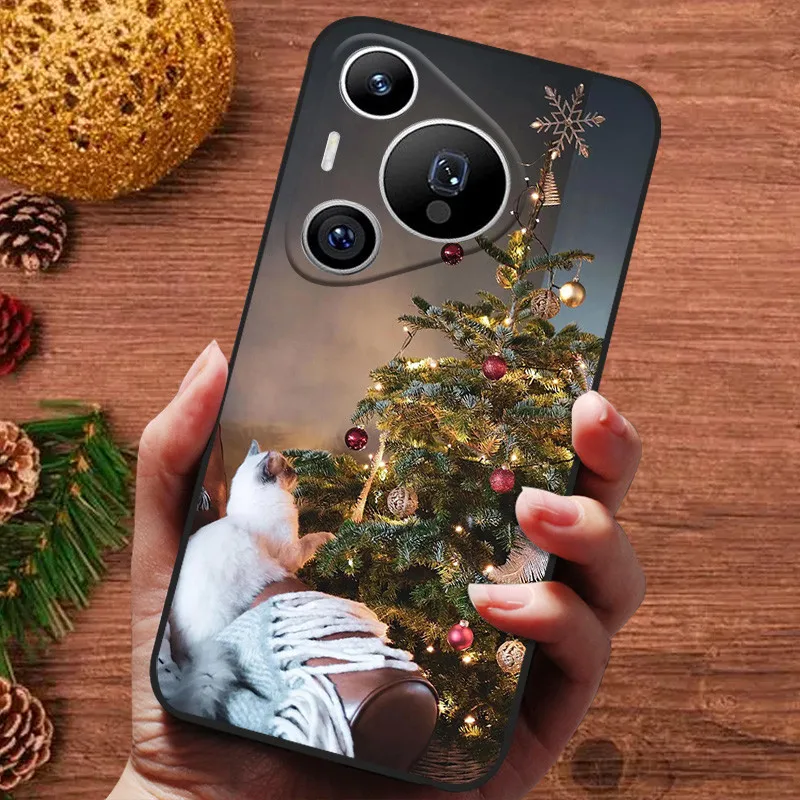 Festive Holiday Painted Silicone Phone Case - Soft and Stylish Cover