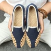 Chinese Style Hollow Summer Breathable Sweat-Absorbing Beef tendon Bottom Soft Bottom Linen Canvas M,en's Slip-On Men's Shoes 2