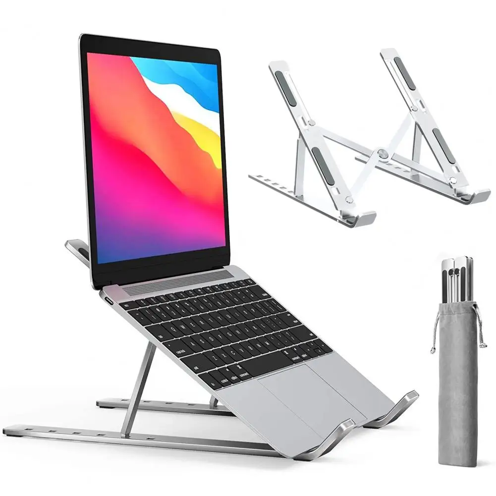 Aluminum Alloy Laptop Stand Height Adjustable Anti-slip Foldable Office Desktop Computer Riser Holder PC Accessories 노트북 스탠드