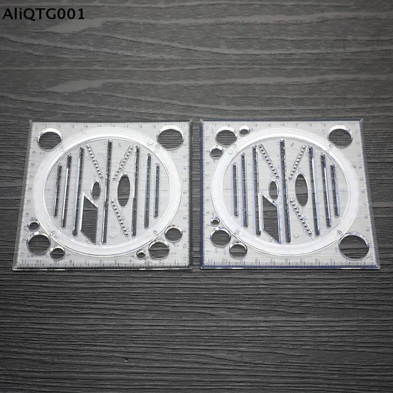 다기능 회전식 도면 템플릿 예술 디자인 건축 건설 건축가 입체 기하학 원형 측정 눈금자