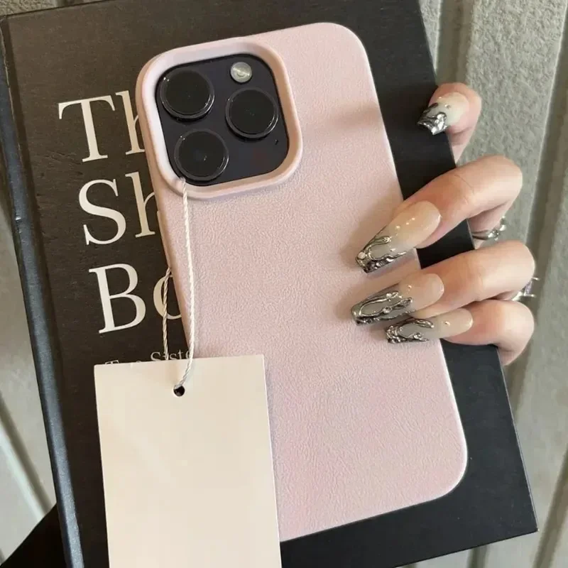 Luxury Matte Leather Phone Case - Premium Stylish Protection Cover
