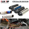 For KTM Duke 390 Exhaust 51mm Exhaust Muffler Stainless Steel Escapes Para Moto For KTM Duke 250 Duke 390 RC 390 Motorcycle Tube