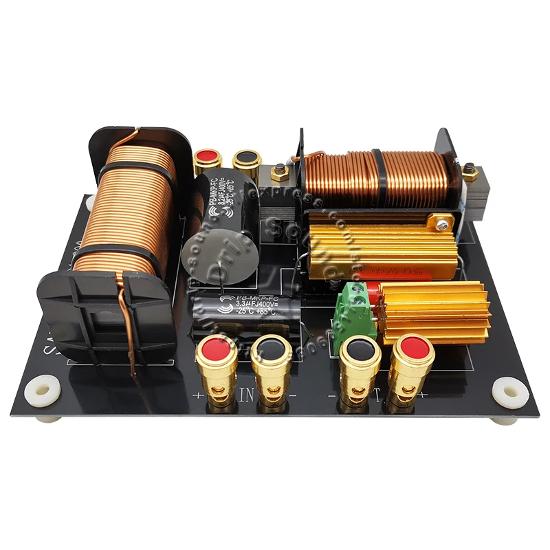 

1 шт. 800 Вт 2-сторонний делитель частоты Hi-Fi динамика, фильтры для автомобильного, домашнего, аудиопотока с высоким и низким диапазоном, один низкочастотный динамик, один выход высокой частоты динамика