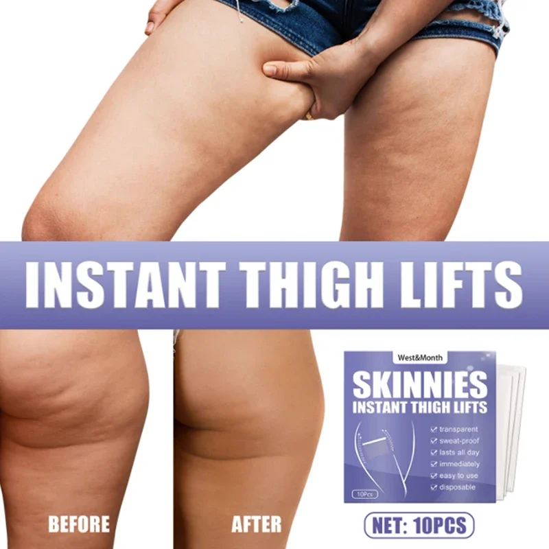 Invisible Thin Leg Stickers Lifting Thigh Line Skin Tightening Tape 10Pcs