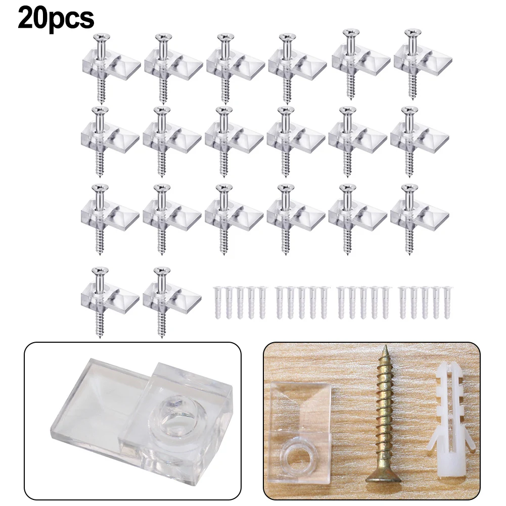 

Brand New Mirror Holder Clips Fixing Clips Convenient To Install Glass Corner Buttons Mirror Nails Replacement