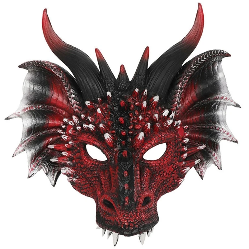Halloween Dragon Mask Funny Dinosaur Mask Carniva Mask Women Costume Mask Party Mask For Masquerad Dress Up