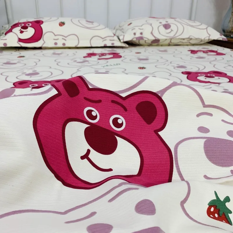 새로운 도착 프리미엄 거친 면화 작은 대나무 침대 시트 두꺼운 내마모성 통기성 여름 캔버스 두 조각 세트