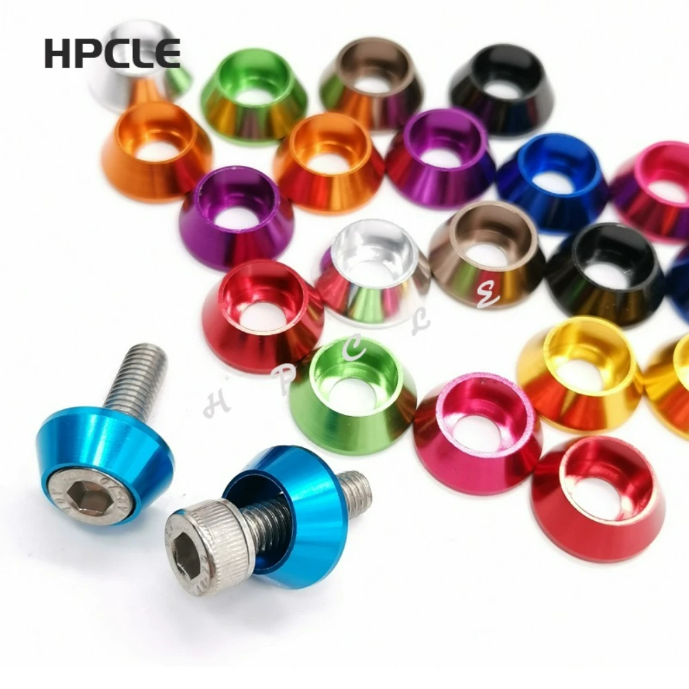 Aluminum Washers aluminum washers 2-10pcs m2 m2.5 M3 M4 M5 M6 M8 M10 Corlorful Aluminum Alloy Cap Head Gasket for RC parts