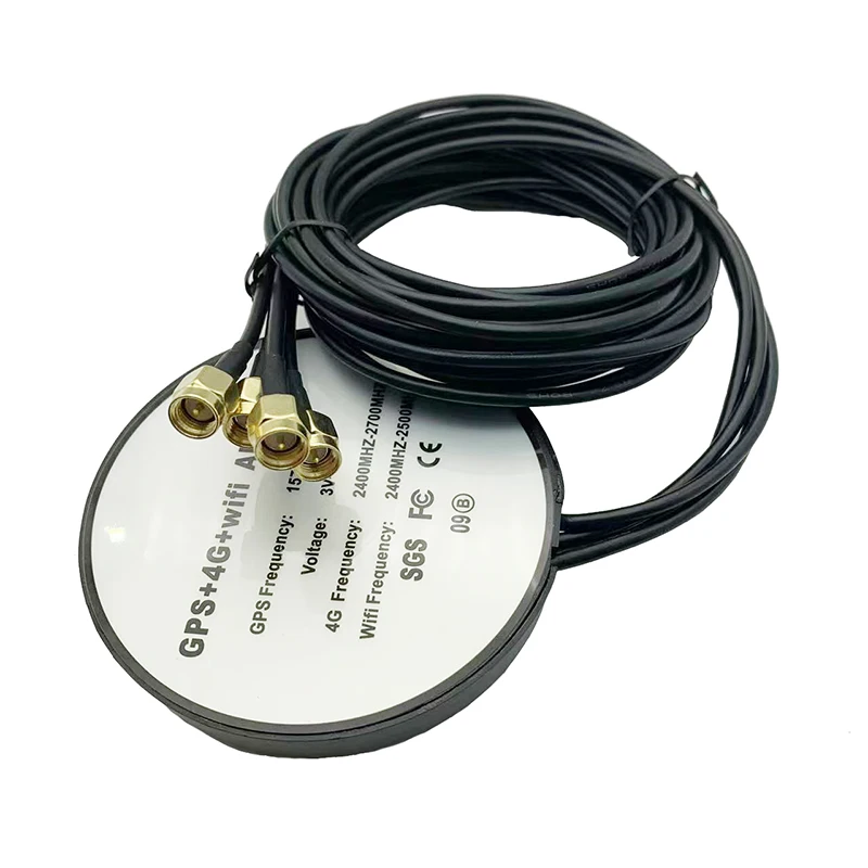 GPS 4G WIFI 4G 4 in 1 Combined Car Antenna Dual LTE Magnetic Adsorption Outdoor Waterproof Cabinet Chassis SMA Male RG174 Cable