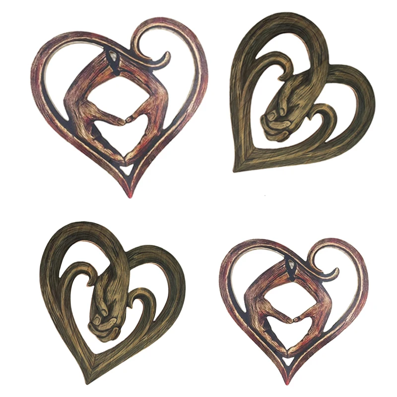HeartHoldingHandsWallDecorDecorativeArtSculptureRusticWooden