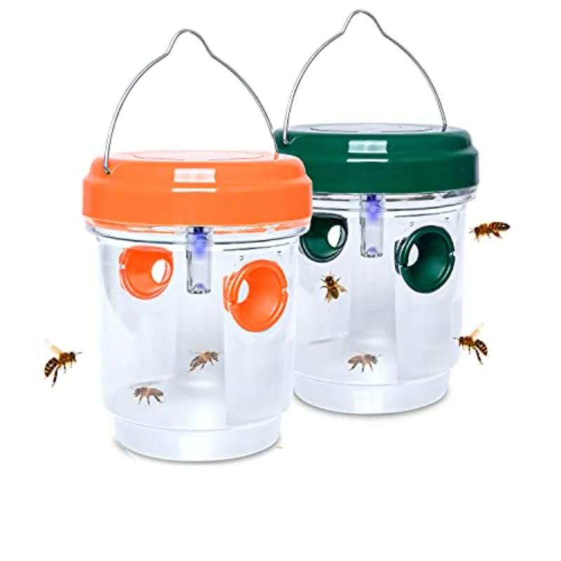 Solar-Powered UV LED Insect Trap for Wasps and Yellow Jackets