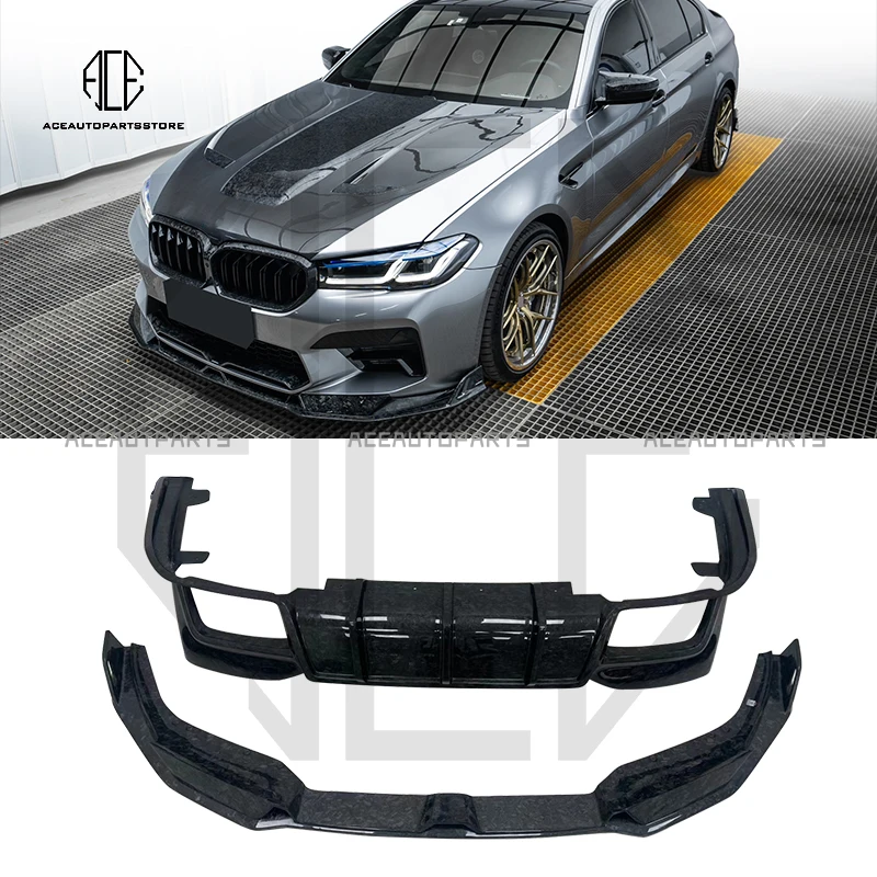 

Диффузор для переднего бампера BMW M5 F90 2018-2019, из углеродного волокна