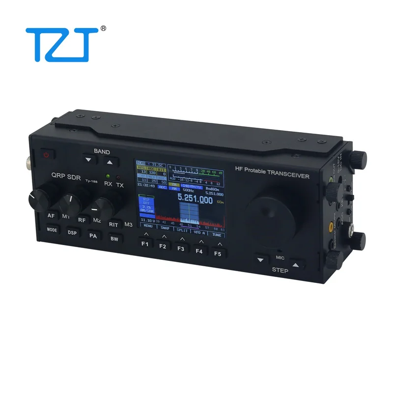TZT HamGeek BS-188 MCHF V0.6.3 업그레이드 단파 QRP SSB/CW/AM/FM/DIG 터치 컬러 스크린이 있는 단파 송수신기