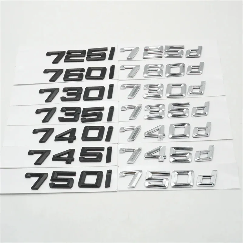 3D ABS 엠블럼 레터 리어 트렁크 로고 (7 시리즈 725i 730i 740Li 745i 750iL 760i 730d 735d 740d 745d 750d 760d 차량용 스티커)