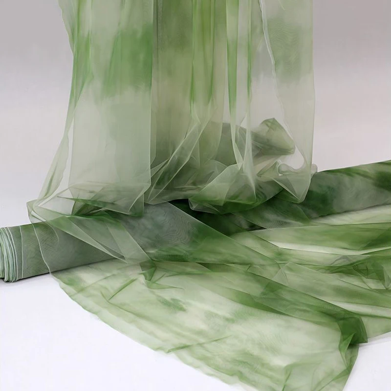

Light Gauze Mesh Fabric Soft Delicate Ancient Style Veil Fabric for DIY Hanfu Skirts Wedding Dress Fairy Tulle Cloth Decoration