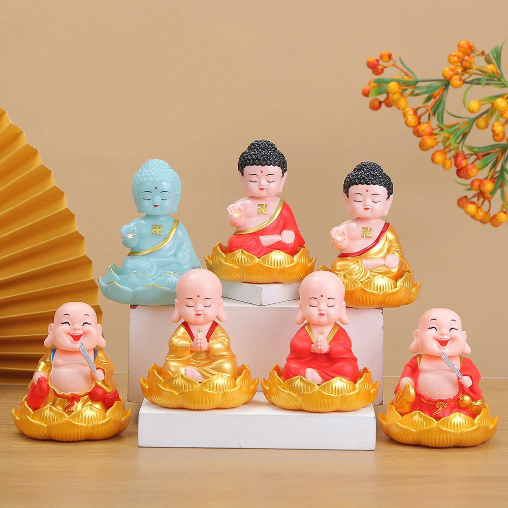 Solar Foguang Tathagata Decoration Car Interior Creative Decoration Tathagata Car Decoration Little Doll Swinging Buddha 6