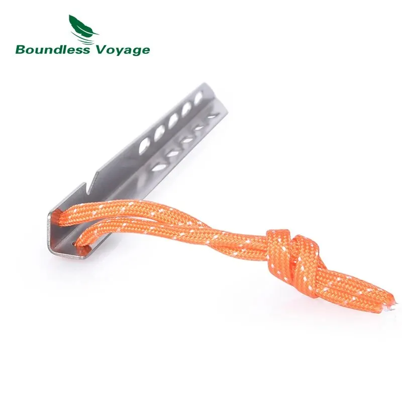 Boundelss Voyage 티타늄 텐트 페그, 초경량 텐트 말뚝, 텐트 핀, 야외 텐트 액세서리, 헤비 듀티 텐트 못