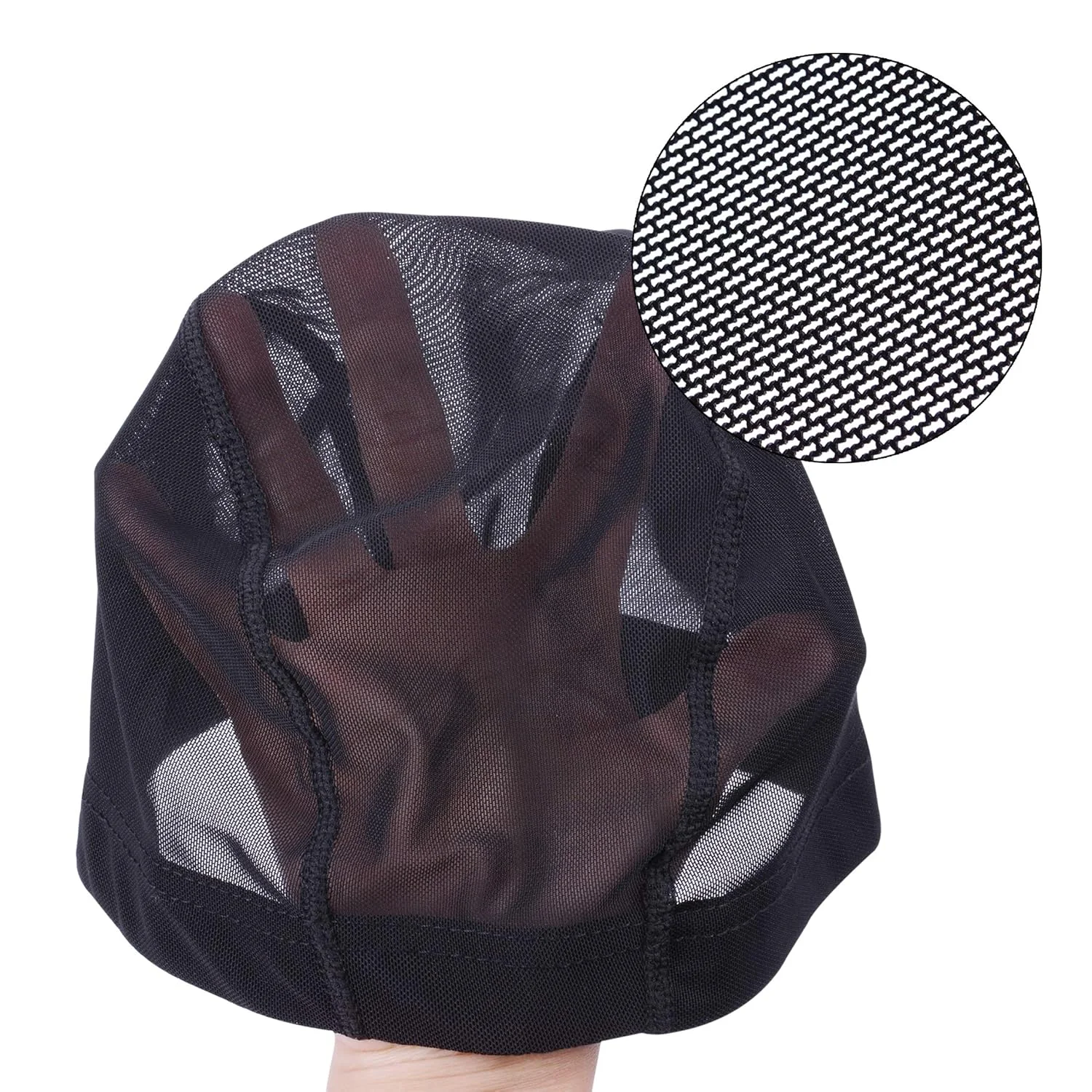 Mesh wig cap for making wigs, black mesh dome cap, M-type hair net, dome cap, elastic stick