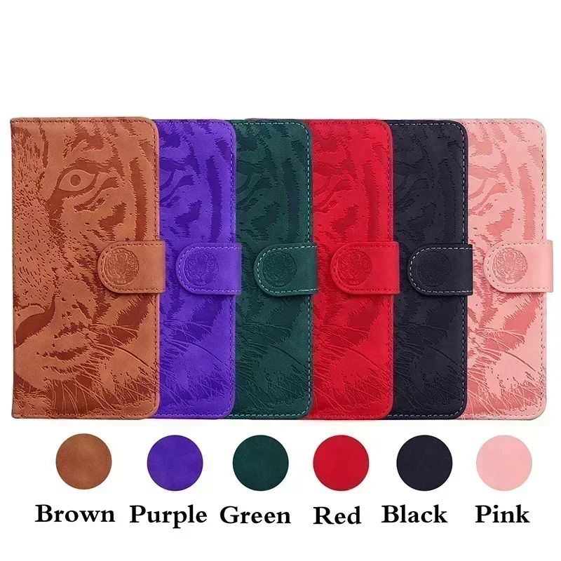 Leather Flip Wallet Phone Case with Stand and Card Holder - Universal Fit