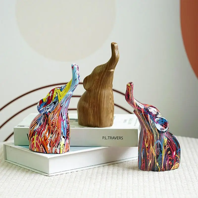 

Elephant Statue Portable Animal Figurine Creative Decor For Room Multipurpose Aesthetic Elephant Staue For Home Decoration
