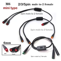 1m M6 2 3 5 Pin core male to 2 female Julet Electric Butt Cable Plug Connector Scooter Brake waterproof 6mm Signal Sensor cord - Image 6