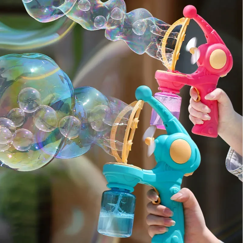 

Blowing Bubbles Automatic Bubble Gun Toys Machine Summer Outdoor Party Play Toy For Kids Birthday Surprise Gifts for Water Park