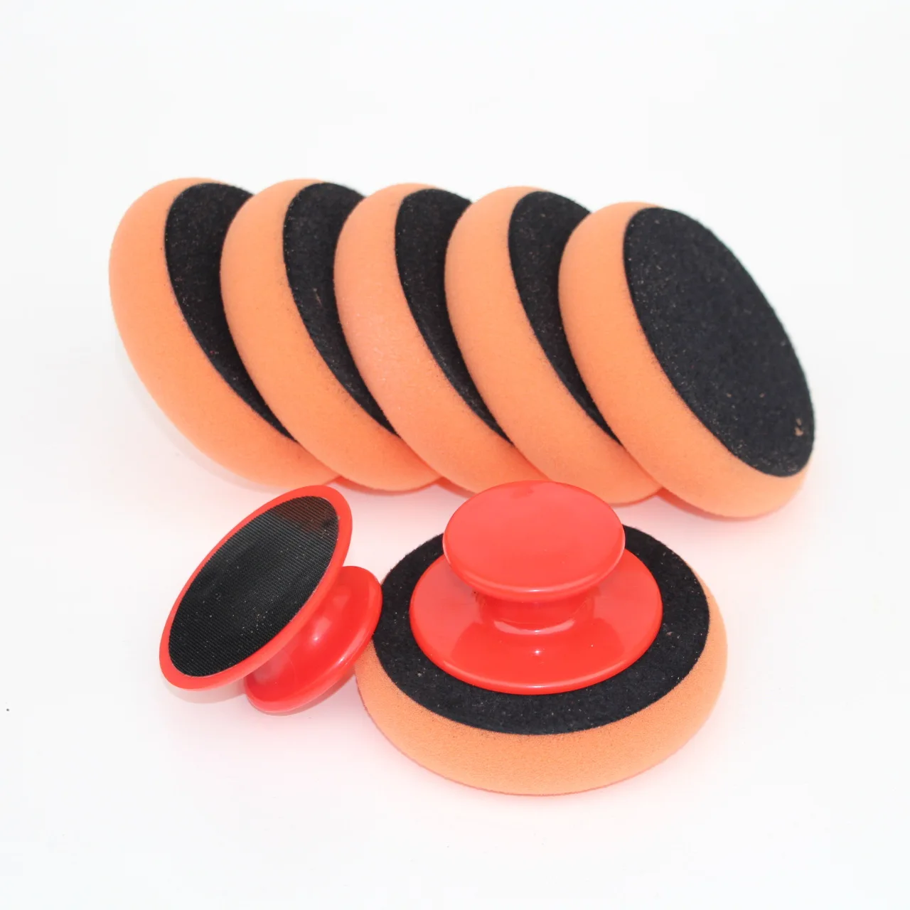 Car Wash Sponge 5PCS Car Waxing Handle Polishing Tools Beauty Cleaning and Maintenance Supplies Manual Waxing Sponge Artifacts