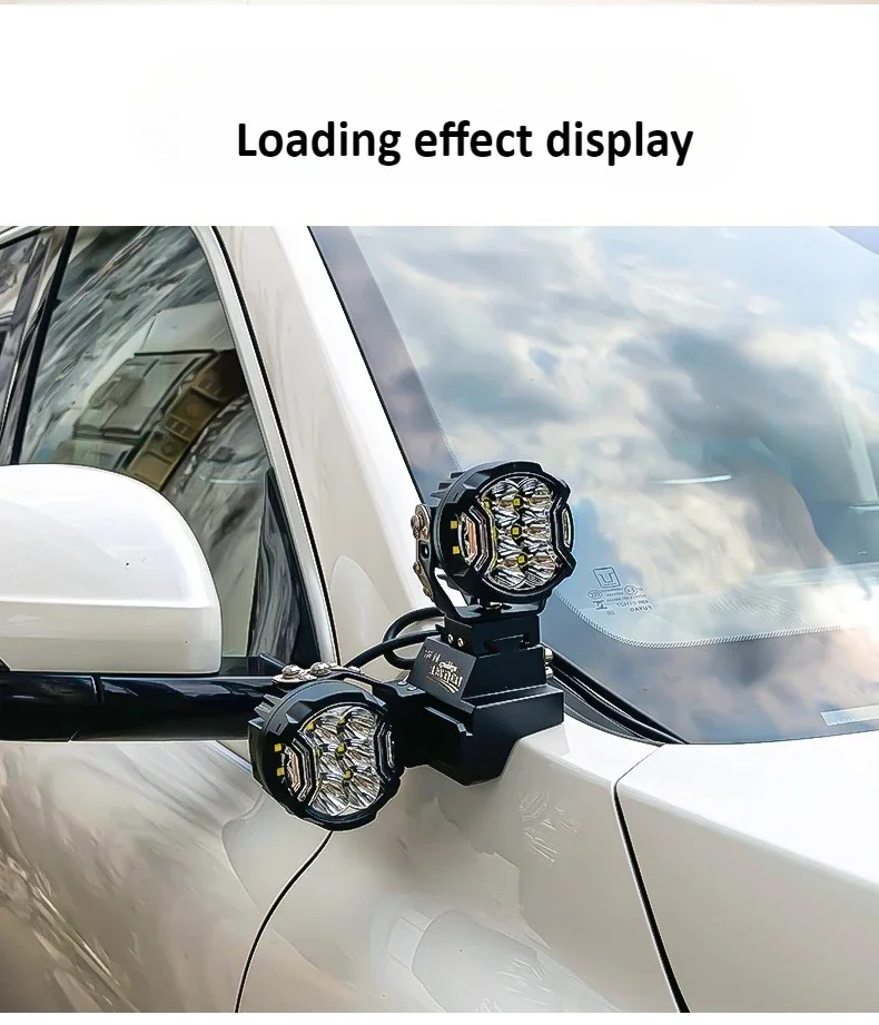 For GWM ‌Cannon Alpha Car A Pillar Spotlight Bracket Front Engine Hood Quick Release Dual Guide Rail Expansion Stand Lamp Holder detail image 8