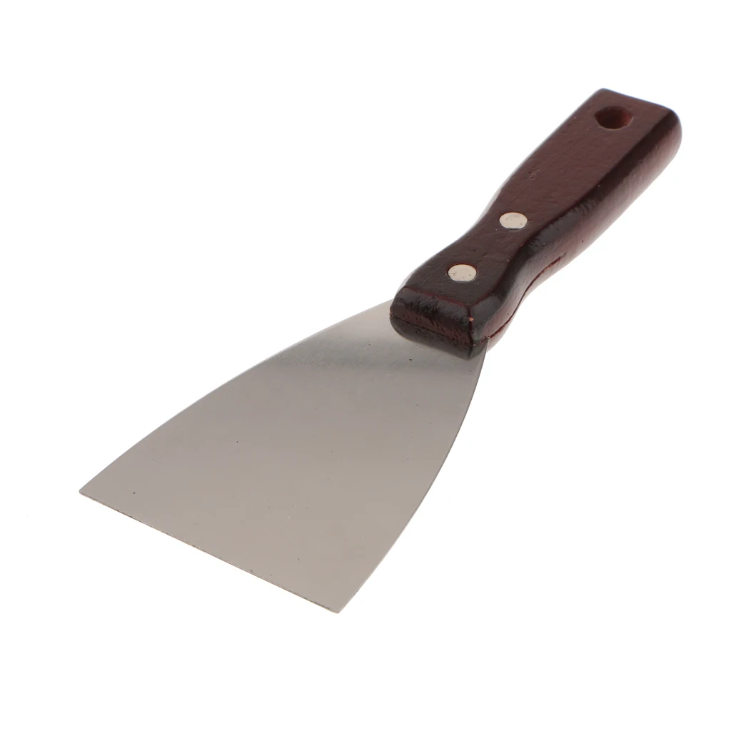 

Well crafted stainless steel wooden handle spatula paint scraper 75mm